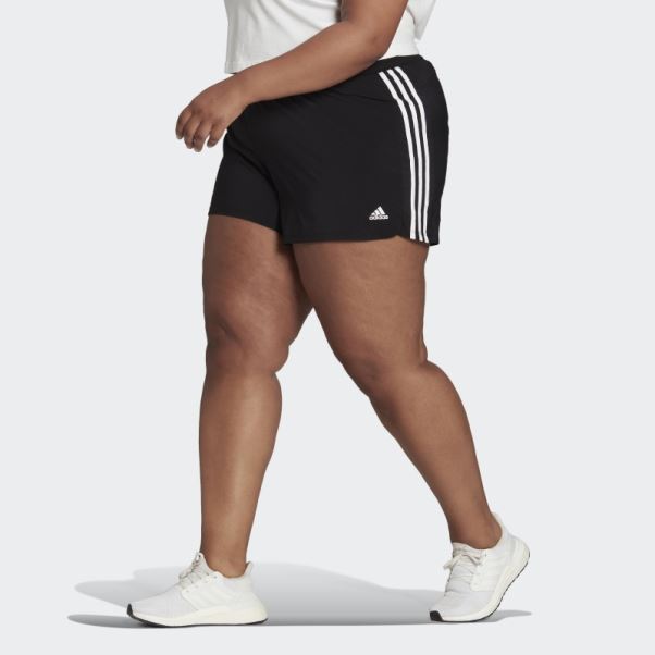 Short Tissé à 3 Bandes Pacer (grande Taille) Adidas Noir
