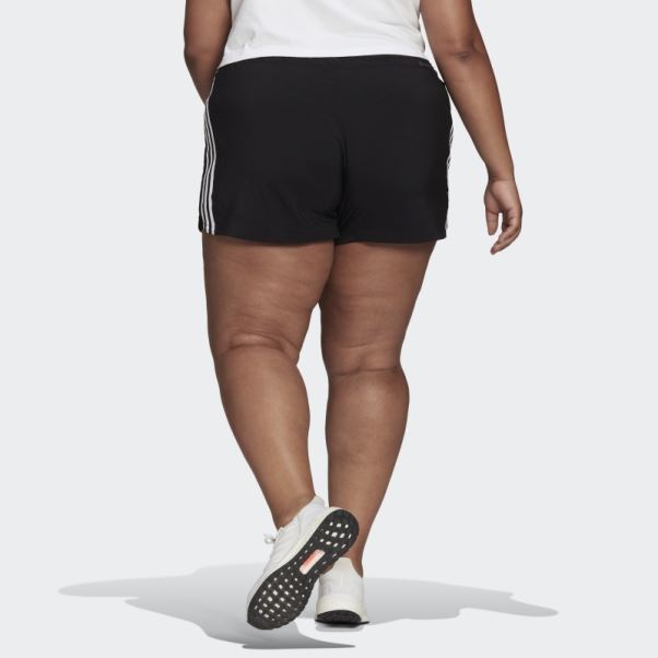 Short Tissé à 3 Bandes Pacer (grande Taille) Adidas Noir
