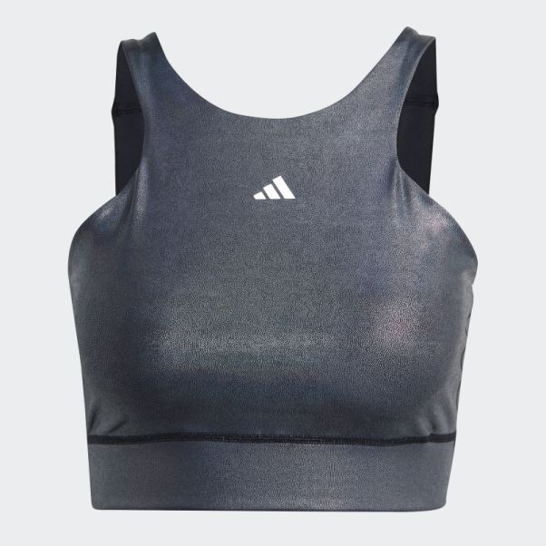Soutien-gorge Long à Maintien Moyen Adidas Powerimpact Training Carbone
