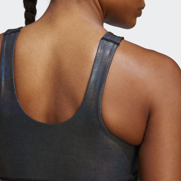 Soutien-gorge Long à Maintien Moyen Adidas Powerimpact Training Carbone