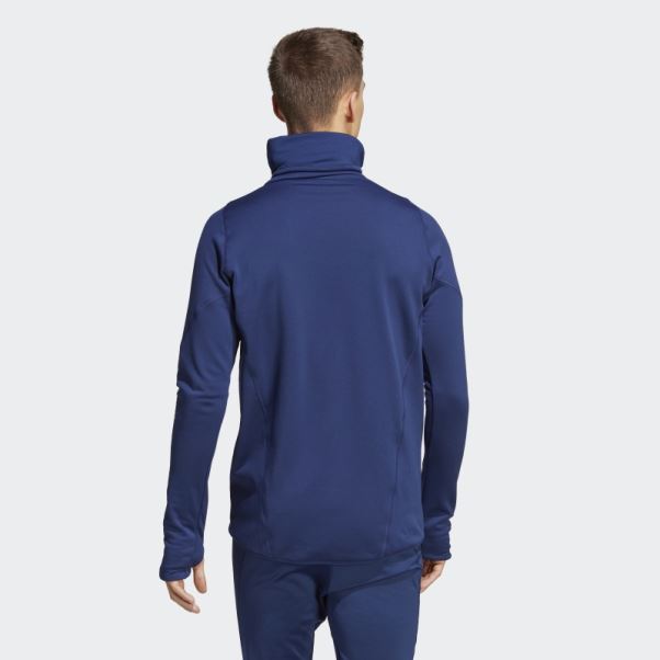 Adidas Italie Tiro 23 Pro Warm Top Bleu Foncé