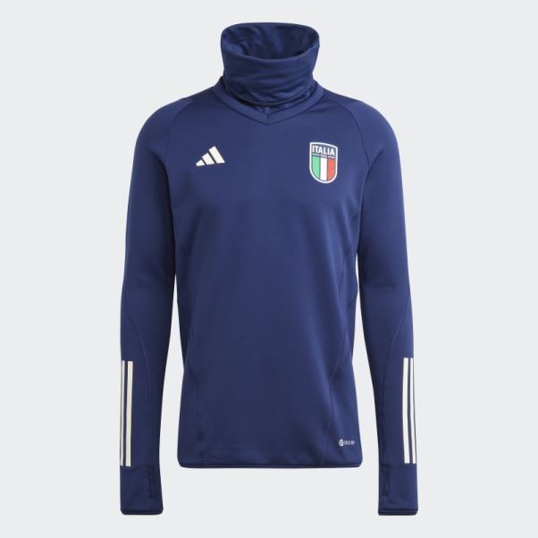 Adidas Italie Tiro 23 Pro Warm Top Bleu Foncé