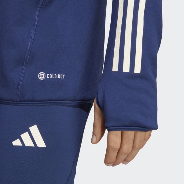 Adidas Italie Tiro 23 Pro Warm Top Bleu Foncé