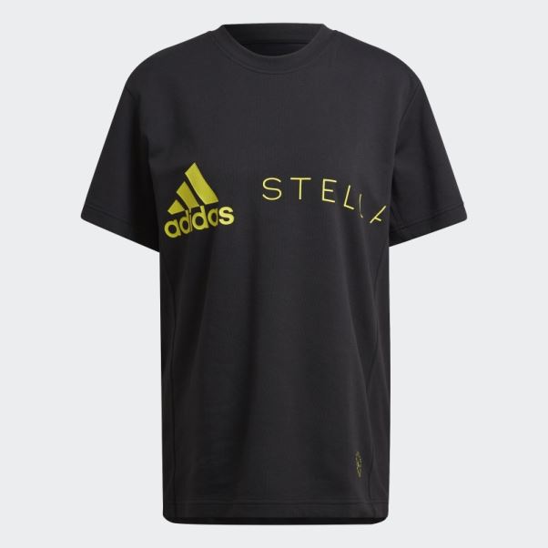 Adidas By Stella Mccartney Logo Tee Noir Chaud