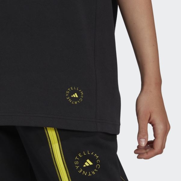 T-shirt Logo Adidas By Stella Mccartney Noir