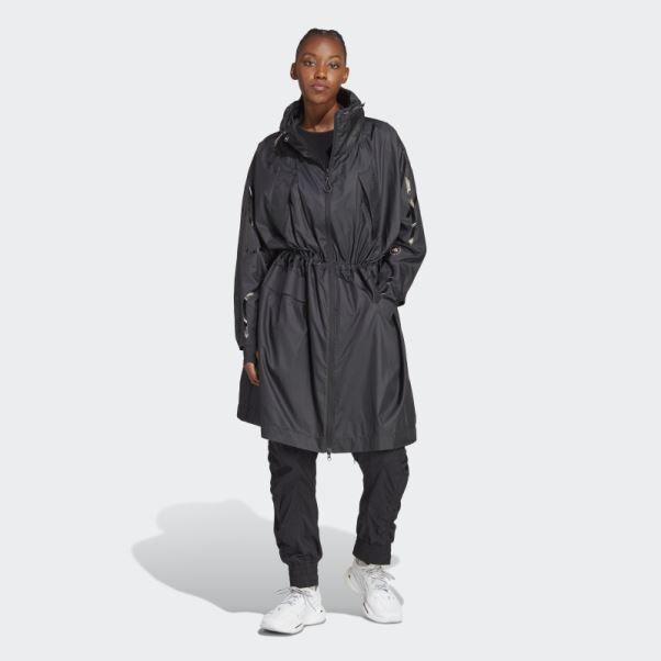 Parka Longue Légère Adidas By Stella Mccartney Truecasuals Noir Fashion