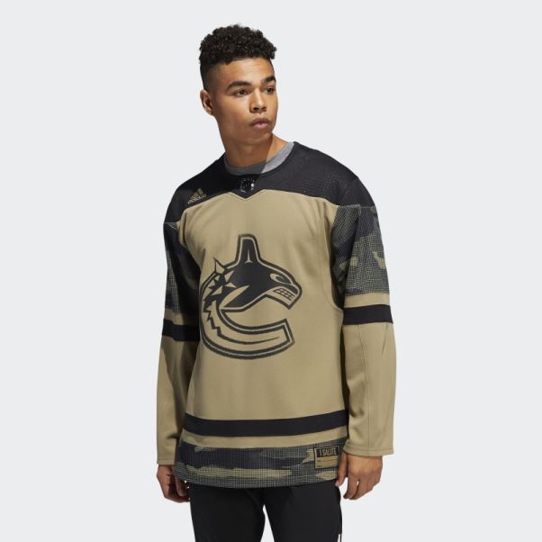 Adidas Orbit Green Canucks Camo Jersey
