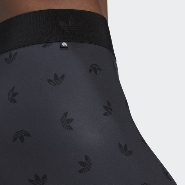 Adidas Legging Taille Haute 7/8 Gris Nuit Imprimé Allover