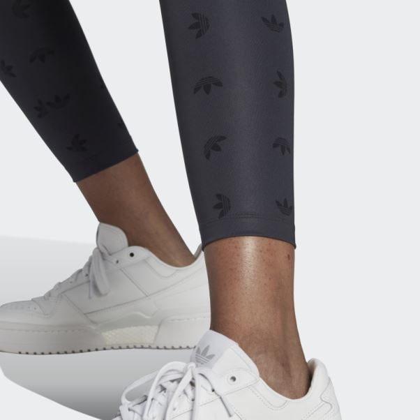 Adidas Legging Taille Haute 7/8 Gris Nuit Imprimé Allover
