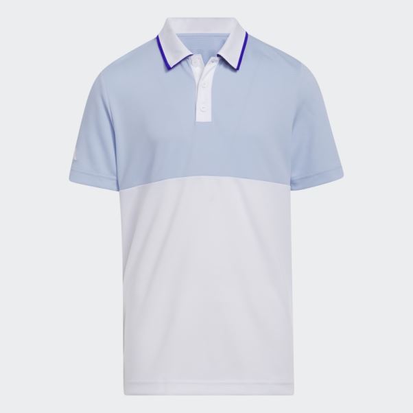 Polo Adidas Bleu Colorblock Heat.rdy Aube