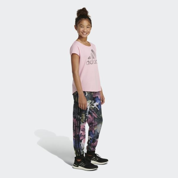Adidas Pantalon De Jogging En Tricot à 3 Bandes Imprimé Allover Noir