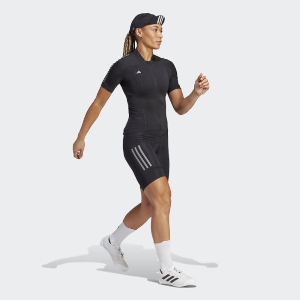 Le Maillot Cycliste Manches Courtes Noir Adidas