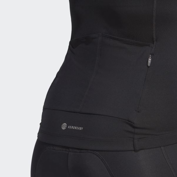 Le Maillot Cycliste Manches Courtes Noir Adidas