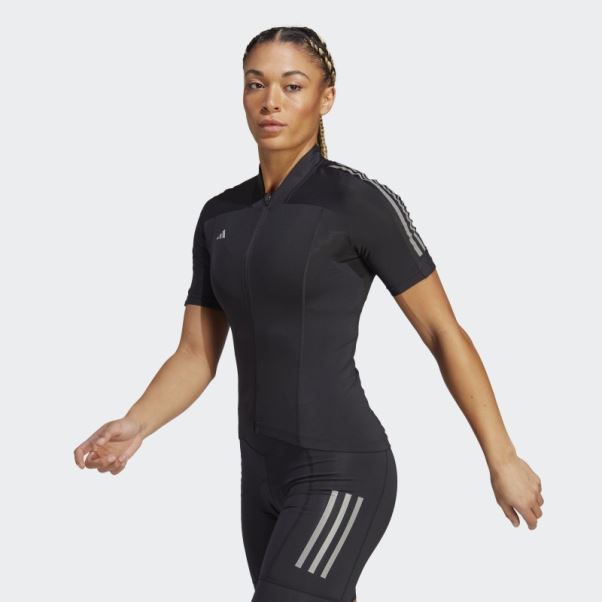 Le Maillot Cycliste Manches Courtes Adidas Noir