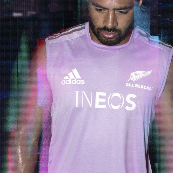 Maillot De Rugby Performance All Blacks Lilas Adidas