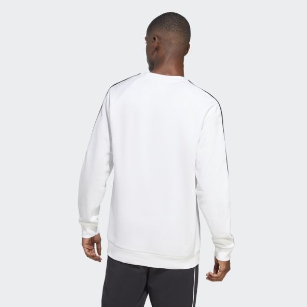 Sweat Adicolor Classics 3-stripes Crew Blanc Adidas