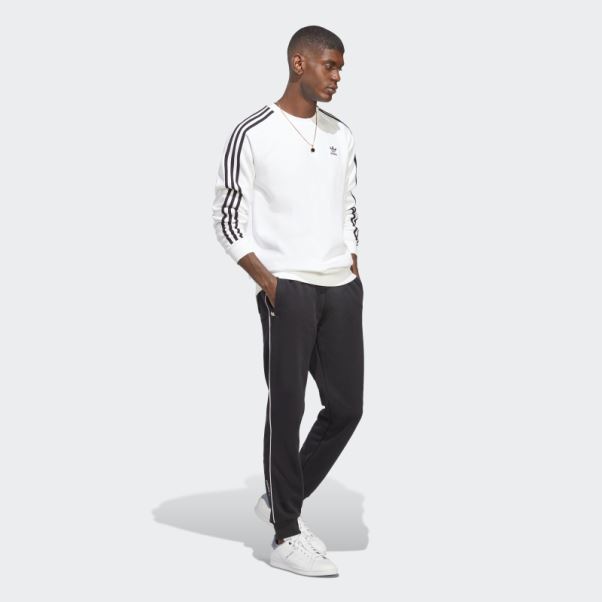 Sweat Adicolor Classics 3-stripes Crew Blanc Adidas