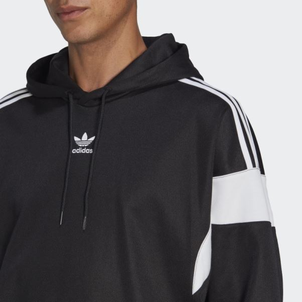 Sweat à Capuche Adidas Adicolor Classics Cut Line Noir