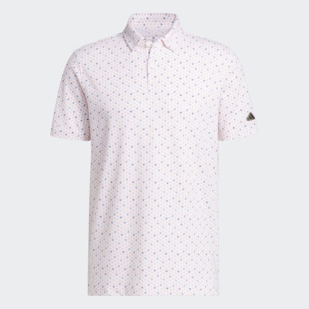 Adidas Polo De Golf Imprimé Corail