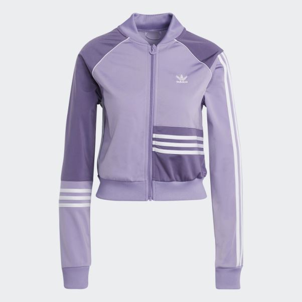 Veste Crop Adidas Lilas