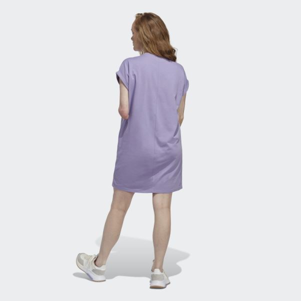 Robe T-shirt Trèfle Adidas Adicolor Classics Lilas