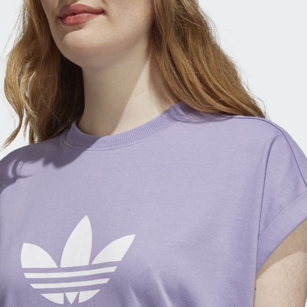 Robe T-shirt Trèfle Adidas Adicolor Classics Lilas