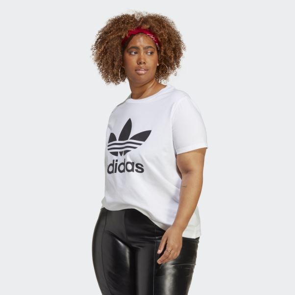 T-shirt Adidas Adicolor Classics Trèfle Blanc (grande Taille)