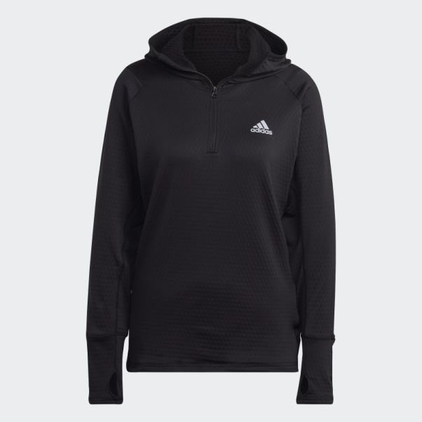 Sweat à Capuche Adidas X-city Fleece Running Manches Longues Noir