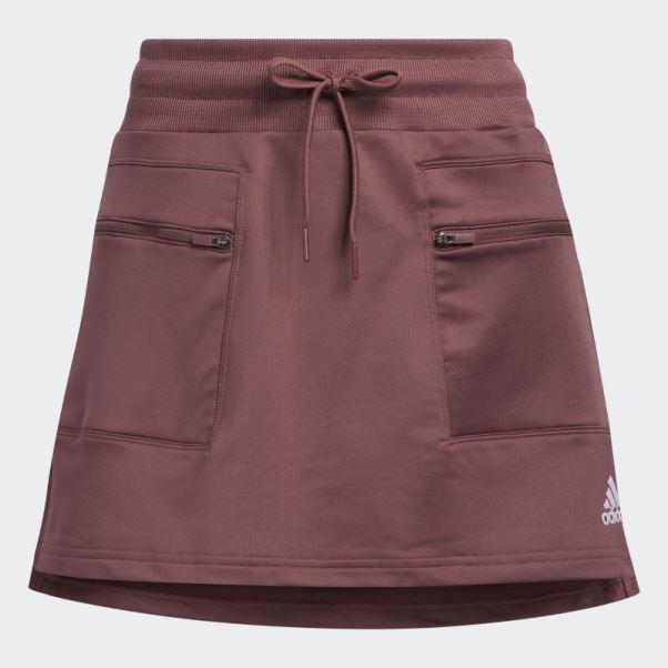 Jupe De Golf En Maille Chaîne Bordeaux Adidas