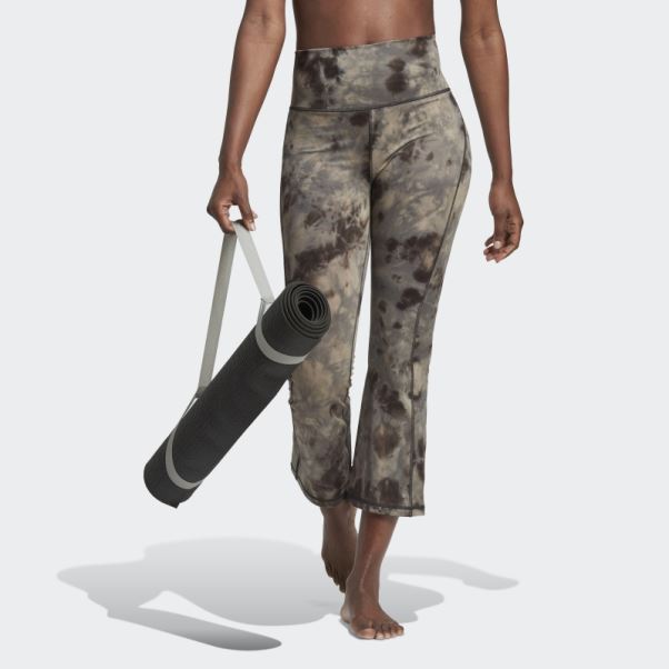 Yoga Studio Earth évasé 7/8 Legging Aluminium Adidas