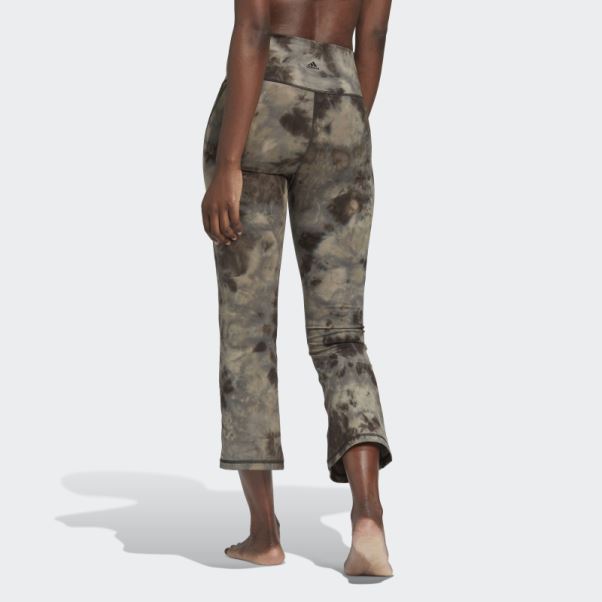 Legging évasé 7/8 En Aluminium Adidas Yoga Studio Earth