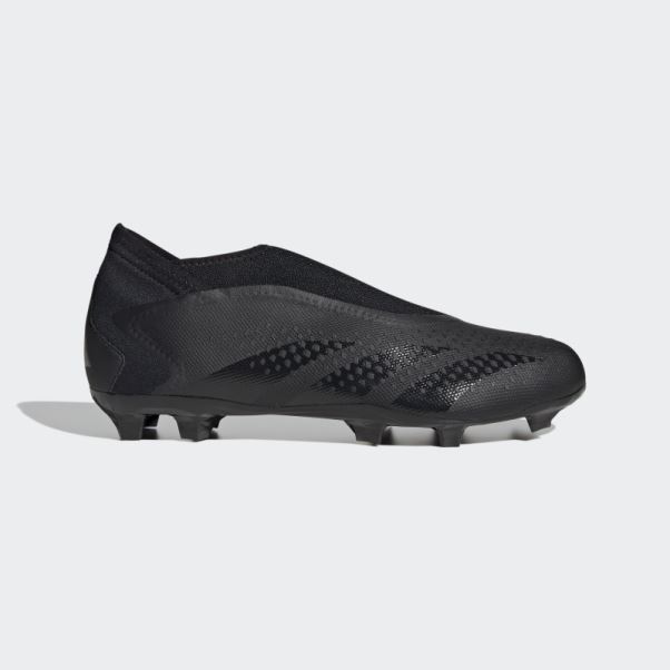 Predator Precision.3 Crampons De Sol Ferme Sans Lacets Adidas Noir