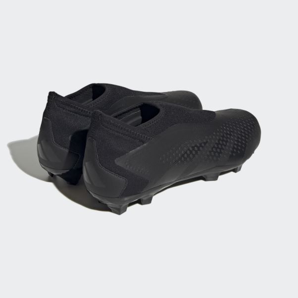 Predator Precision.3 Crampons De Sol Ferme Sans Lacets Adidas Noir