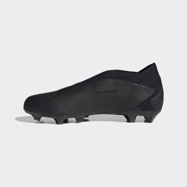 Predator Precision.3 Crampons De Sol Ferme Sans Lacets Adidas Noir