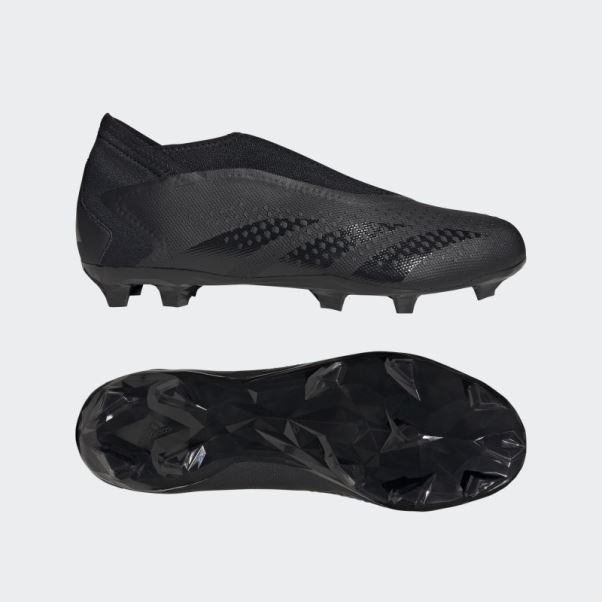 Adidas Predator Precision.3 Bottes Sans Lacets Pour Sol Ferme Noir