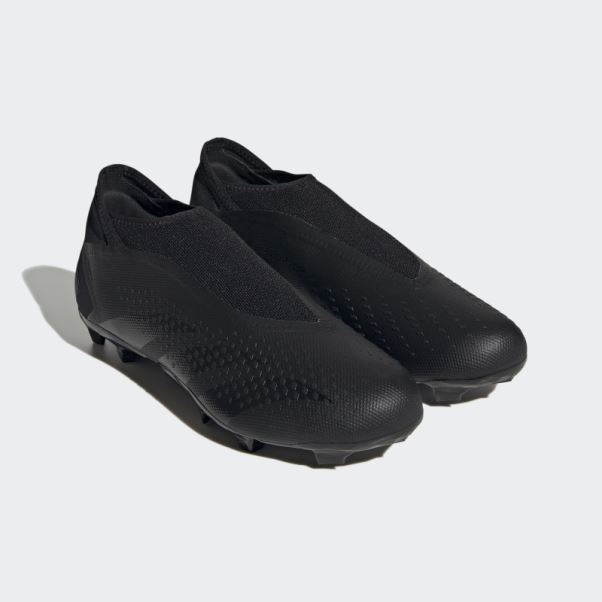 Adidas Predator Precision.3 Bottes Sans Lacets Pour Sol Ferme Noir