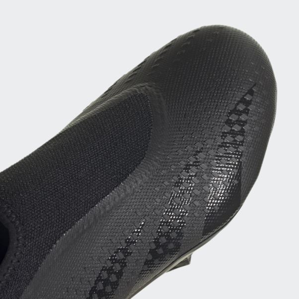 Adidas Predator Precision.3 Bottes Sans Lacets Pour Sol Ferme Noir