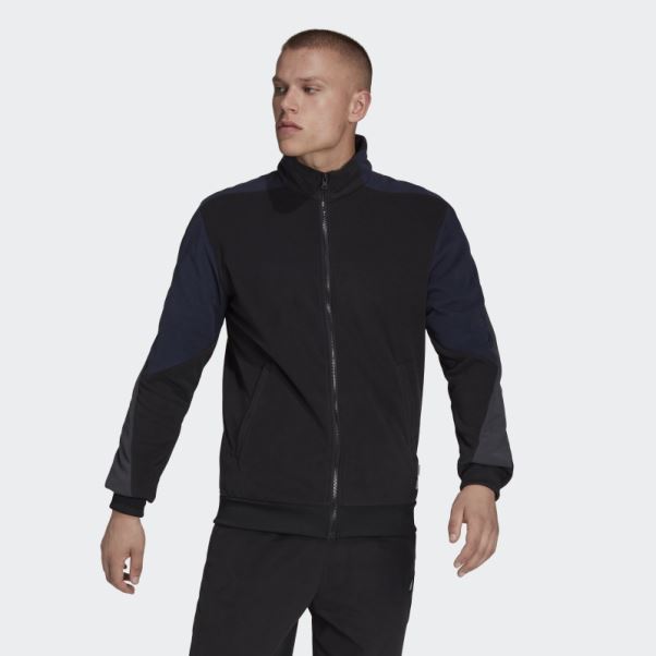 Veste De Survêtement Polaire Adidas Noir