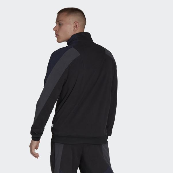 Veste De Survêtement Polaire Adidas Noir