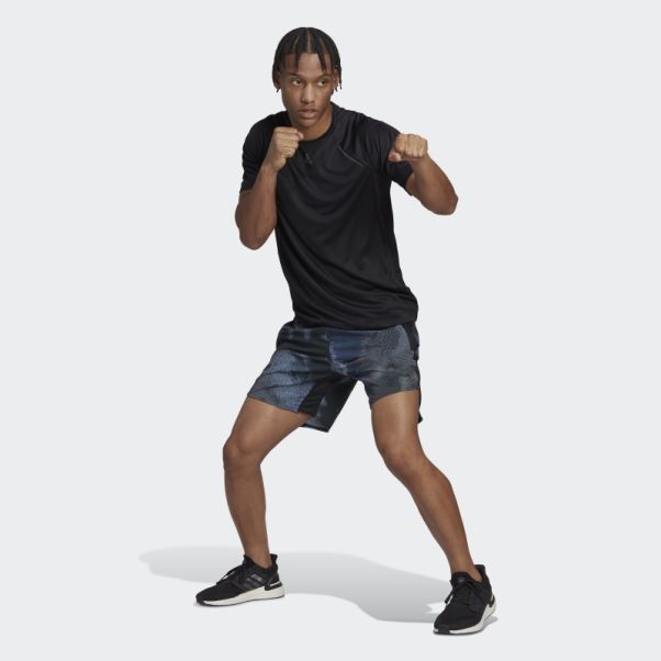 Adidas D4t Hiit Short D'entrainement Imprimé Noir
