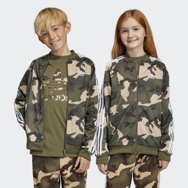 Veste De Survêtement Camo Sst Adidas Beige