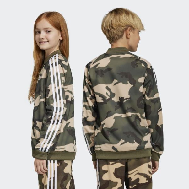 Adidas Veste De Survêtement Camouflage Beige Sst