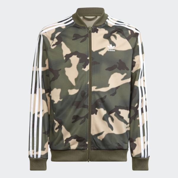 Adidas Veste De Survêtement Camouflage Beige Sst