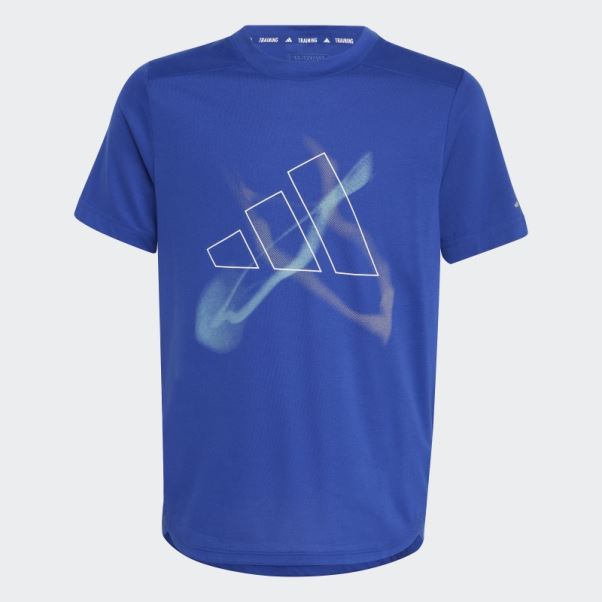Tee Shirt Graphique Aeroready Bleu Adidas