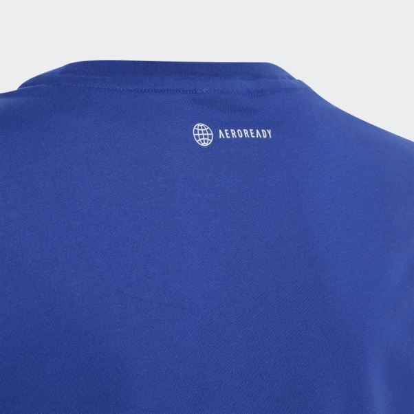 Adidas Aeroready T-shirt Graphique Bleu