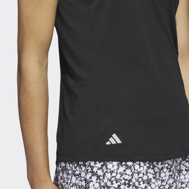 Polo Noir Sans Manches Dos Nageur Adidas