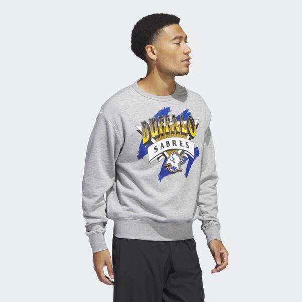 Sweat Sabres Vintage Crew Gris Moyen Adidas