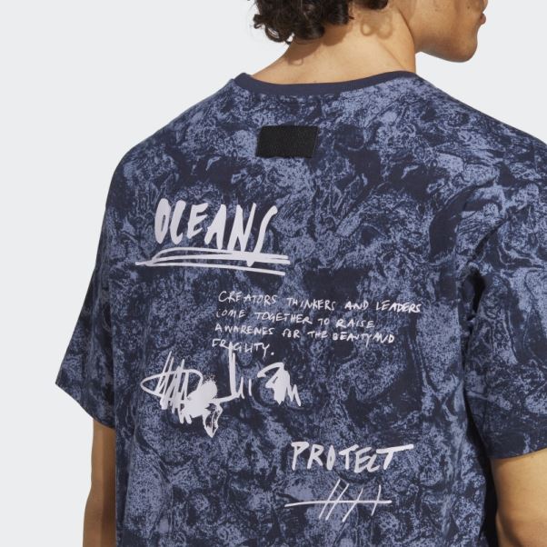 T-shirt Adidas X Parley Violet Argenté (non Genré)