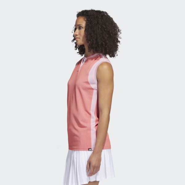 Polo Premiumknit Sans Manches Ultimate365 Tour Rouge Adidas