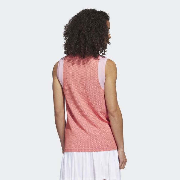 Polo Premiumknit Sans Manches Ultimate365 Tour Rouge Adidas